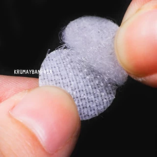 500คู่ พร้อมส่งในไทย ตีนตุ๊กแกวงกลมสีขาว กาวในตัว (1cm., 1.5 cm., 2cm., 2.5cm., 3cm.) 500คู่/แพ็ค