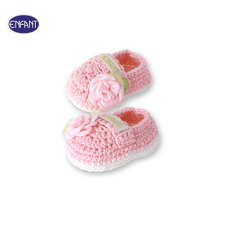 ENFANT (อองฟองต์) รองเท้าถักไหมพรม ดอกคามิเลีย สำหรับเด็ก 3-…