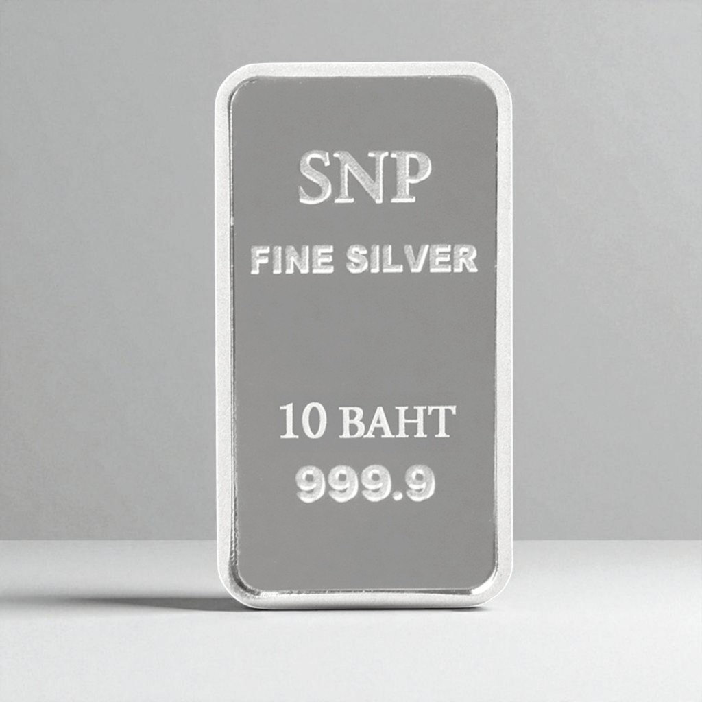 ส่งฟรี🚚✨ เงินแท่งบริสุทธิ์ 99.99%น้ำหนัก 10 บาท (152.44 กรัม) มีใบรับประกัน ขายคืนได้ สะสมระยะยาว