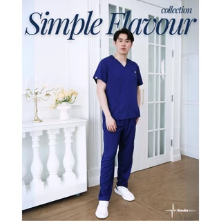 ชุดสครับขาตรง กางเกงทรงสุภาพ (ไม่ปักชื่อ) Scrubs STAT รุ่น "Simple Flavour Collection"