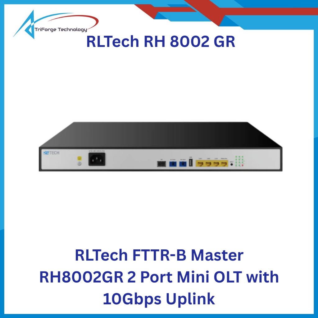 RLTech FTTR-B Master RH8002GR 2 Port Mini OLT with 10Gbps Uplink