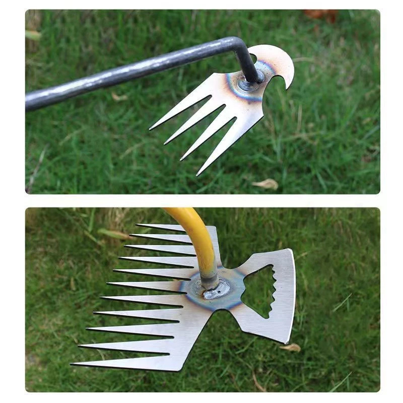 ปลีก/ส่ง คราด คราดเก็บหญ้า อุปกรณ์ทำสวน คราดเหล็ก หัวคู่จอบขุดดิน 11ฟัน ขุดหญ้า ขุดดิน คลายดิน คาดหญ้าเหล็ก คราดมีด้าม - รูปที่ 3
