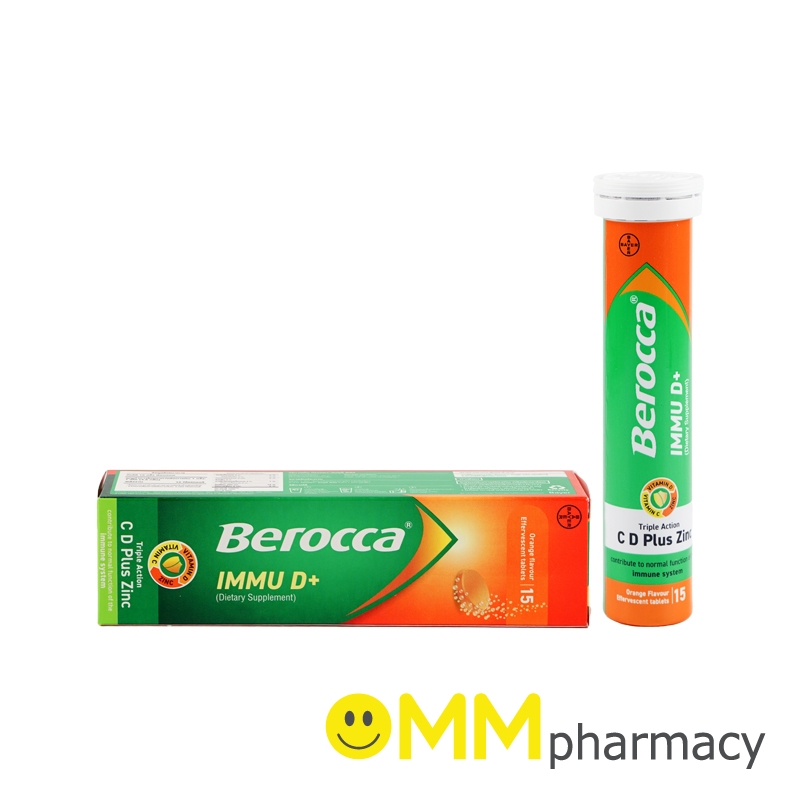 BEROCCA IMMU D+ 15'S.(รสส้ม)