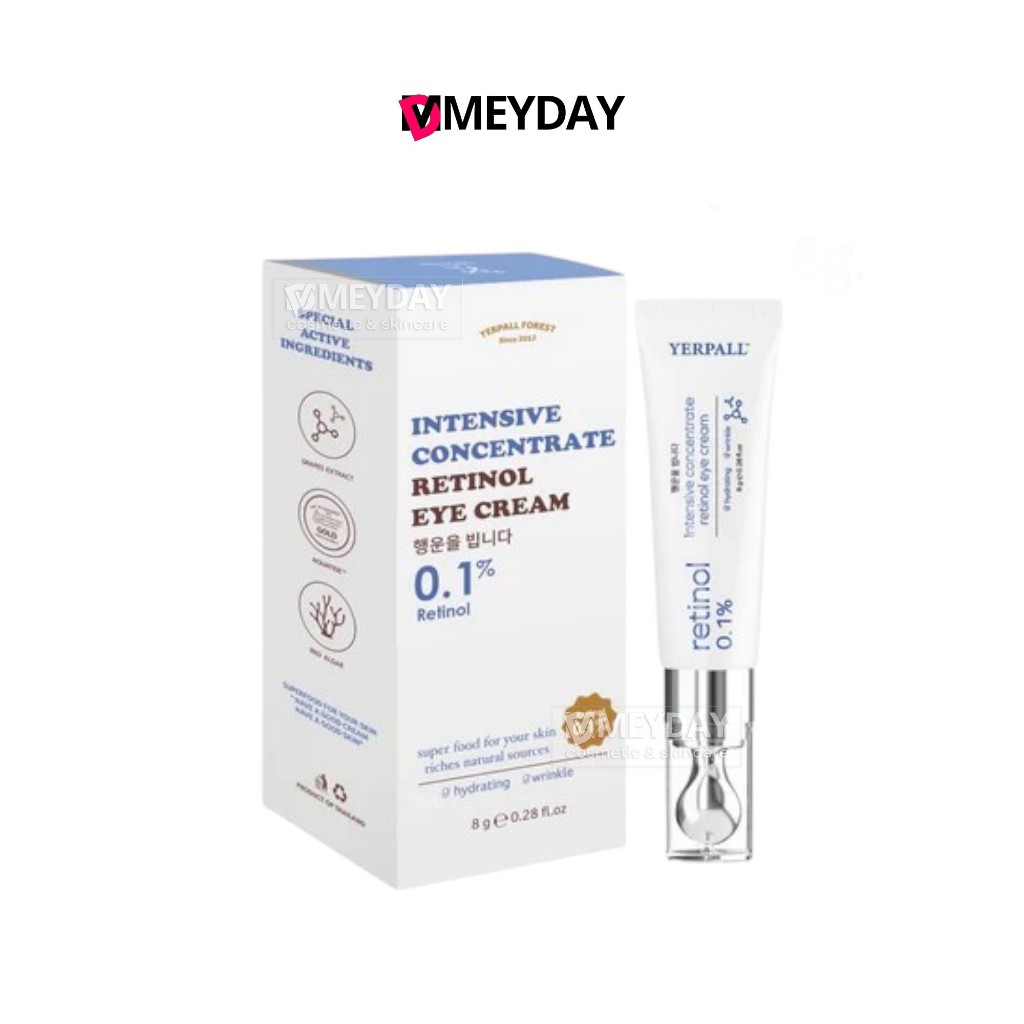 Yerpall Intensive Concentrate Retinol Eye Cream เยอร์พอล อินเทนซีฟ คอนเซนเทรด เรตินอล อาย ครีม 8g.
