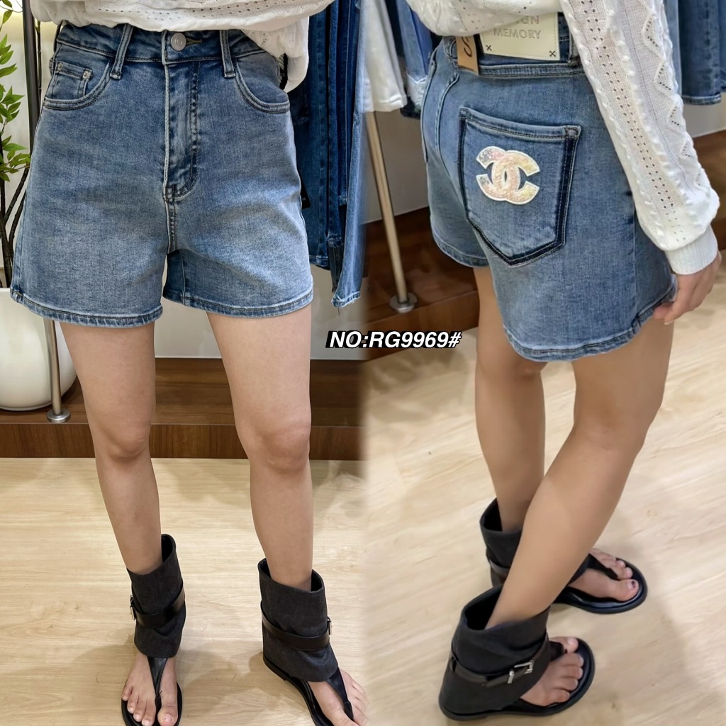 RG9969# กางเกงยีนส์ขาสั้น