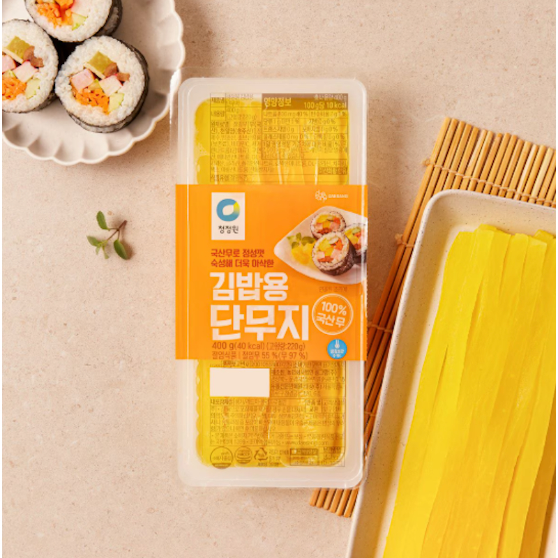 danmuji collection chungjungone/cj/janggumi pickled yellow radish หัวไชเท้าดองเกาหลี 종가집 단무지