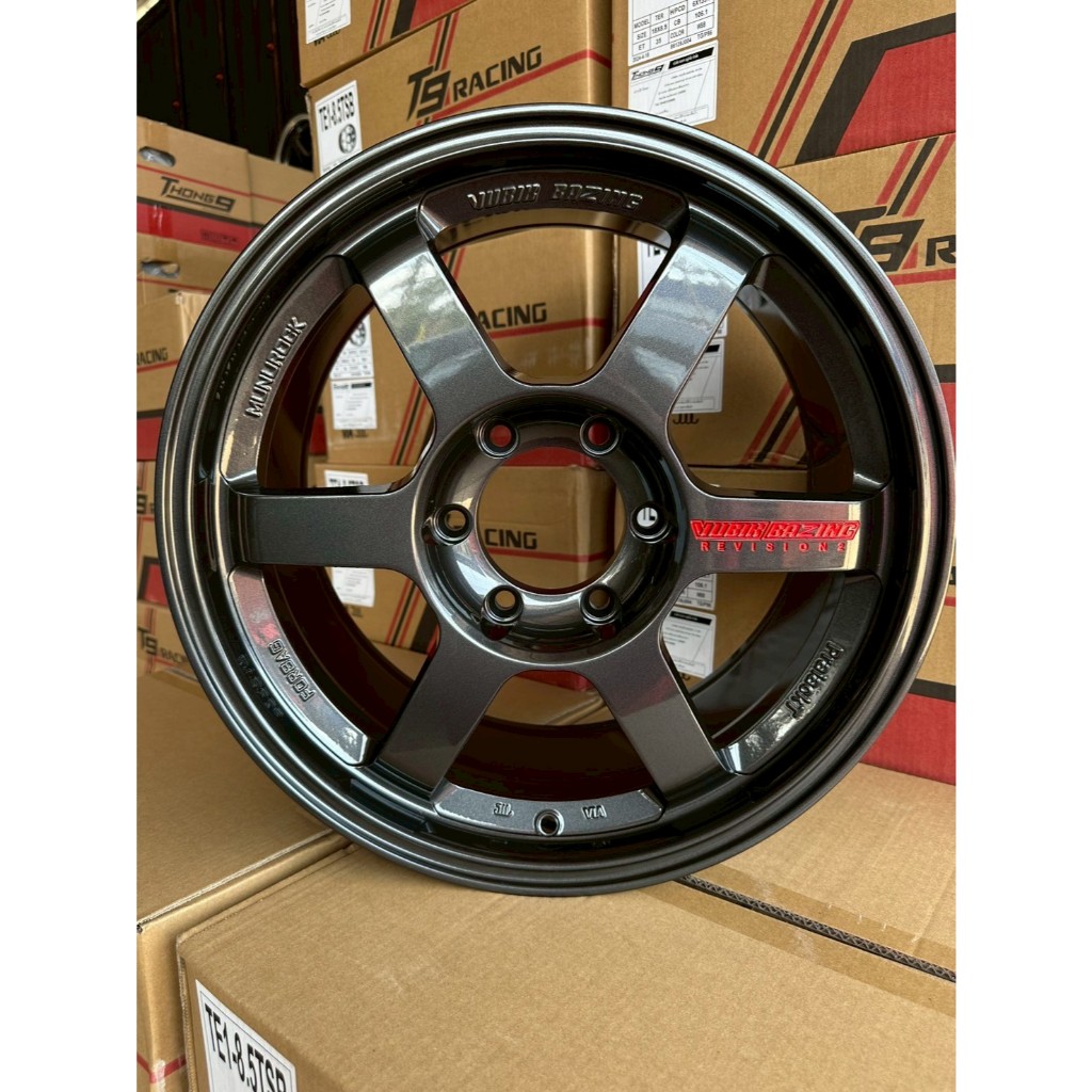 TE 37 i ban_ขอบ 18" _ กว้าง 8.5”_Offset 35_สีกัล_6รู แถมฟรีจุ๊บยาง (4วง)