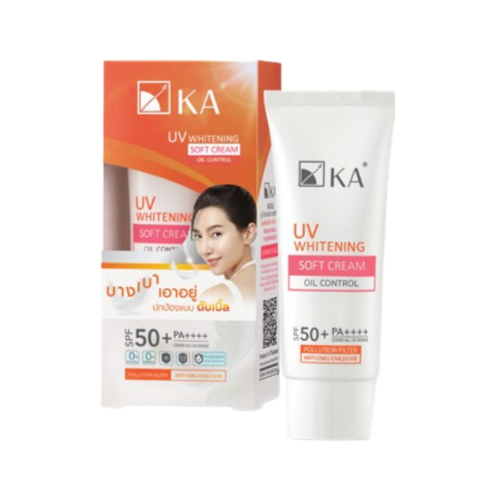 KA UV Whitening Soft Cream Oil Control SPF50+/PA++++ 40g เคเอ ครีมกันแดดเนื้อซอฟท์ครีมสำหรับผิวหน้า
