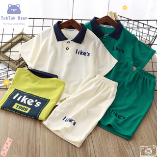 ชุดเสื้อโปโลเด็ก ชุดเสื้อแขนสั้นเด็ก แฟชั่นฤดูร้อน ใส่สบาย ส…