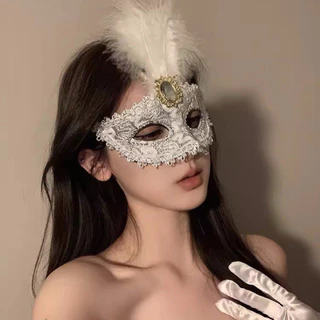 หน้ากากตกแต่งงานปาร์ตี้ หน้ากากครึ่งหน้า เจ้าหญิงสวยงาม หน้ากากบิ๊กลิลลี่