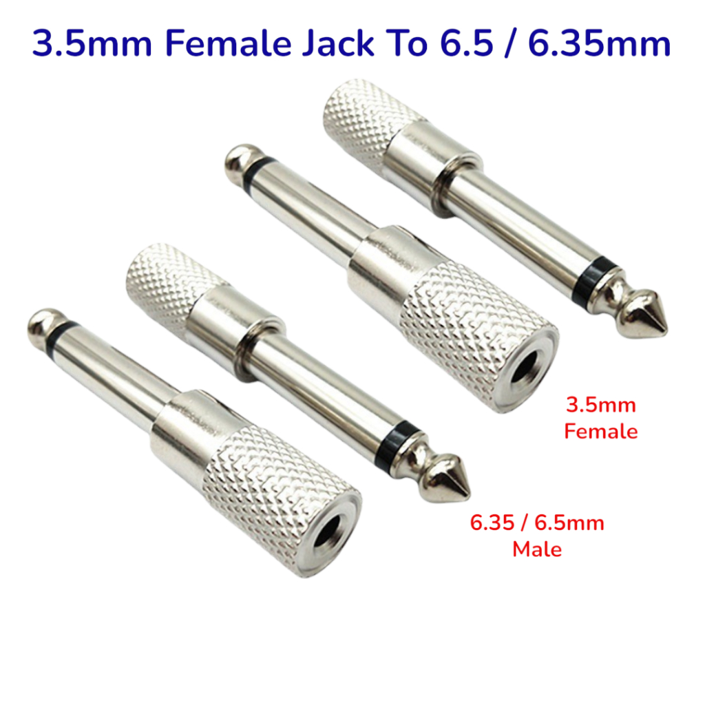 อะแดปเตอร์แปลงแจ็ค 3.5mm หญิง เป็น 6.5 / 6.35mm ชาย Mono Aux Female Jack To Mono Male Plug Converter