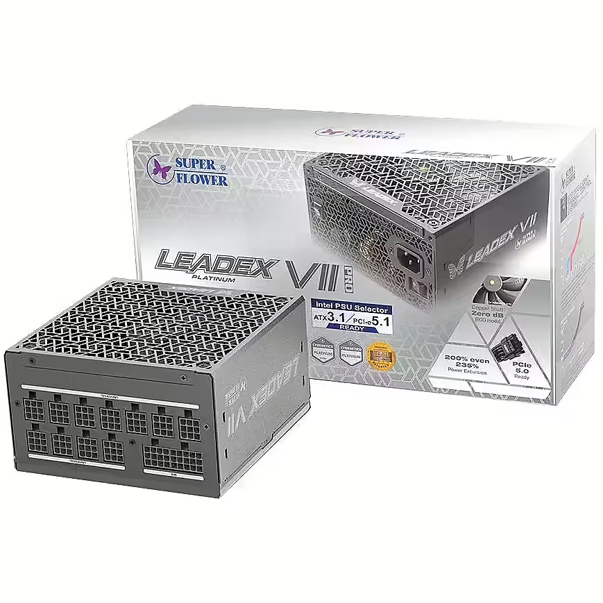 POWER SUPPLY (อุปกรณ์จ่ายไฟ) SUPER FLOWER Leadex VII Platinum PRO 1000W 1200W ATX 3.1 (80Plus Platinum)