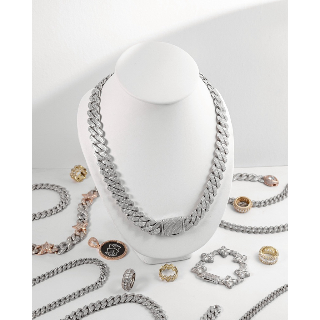 สร้อยคอ CM01w18 Icy Cuban King 👑 18 mm