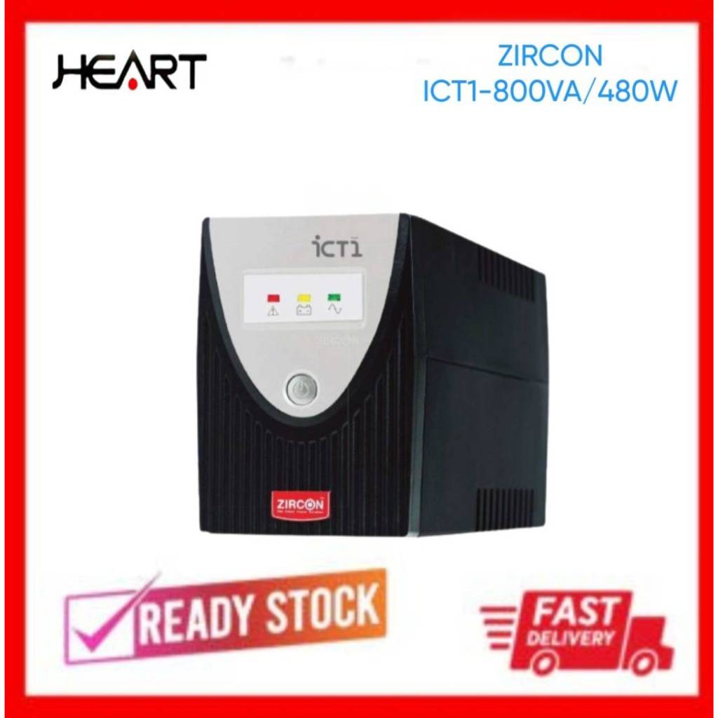 เครื่องสำรองไฟ(UPS) Zircon รุ่น iCT1-800VA/480W