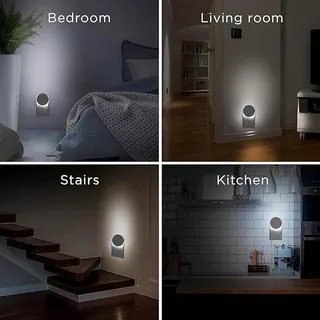 At Light LED โคมอัจฉริยะ ไฟเปิด-ปิดอัตโนมัติกลางคืน สวิตช์เซนเซอร์แสงมุมด้านข้าง แสงวอร์ม แบบกลม