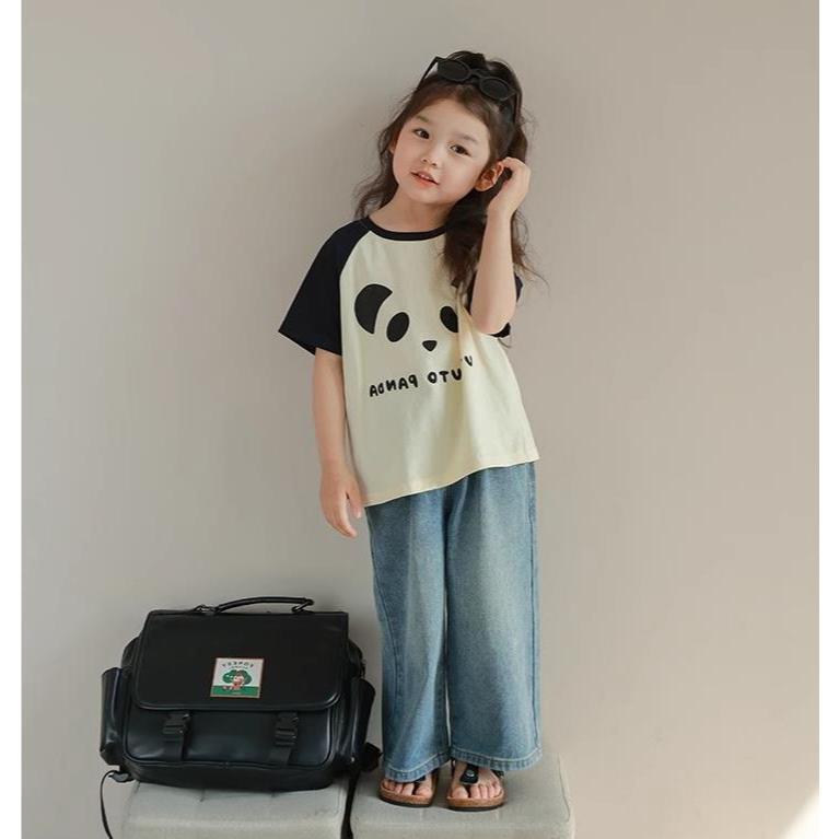 กางเกงยีนส์เด็กผู้หญิง กางเกงยีนส์เด็กขายาว ทรงหลวม สไตล์เกาหลี แฟชั่น - รูปที่ 3