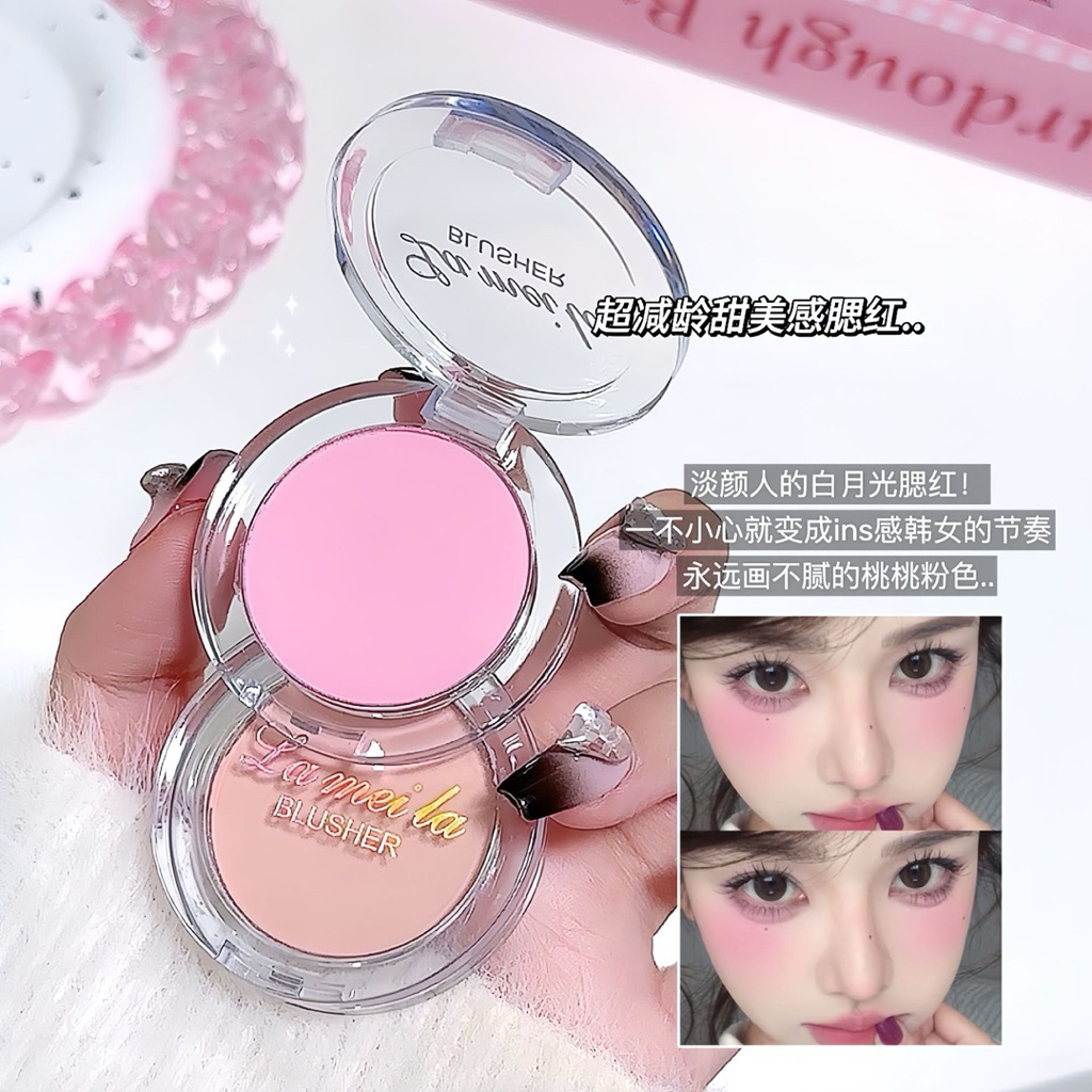 NO.3040 บรัชออนทาแก้ม Lameila บลัชออนเนื้อแมตต์ ส้มพีช บลัชออน เนื้อฝุ่นโทนส้มส้มพีช โทนสีพีช ส้มอิฐ เนื้อดีสีสวยบลัชออน