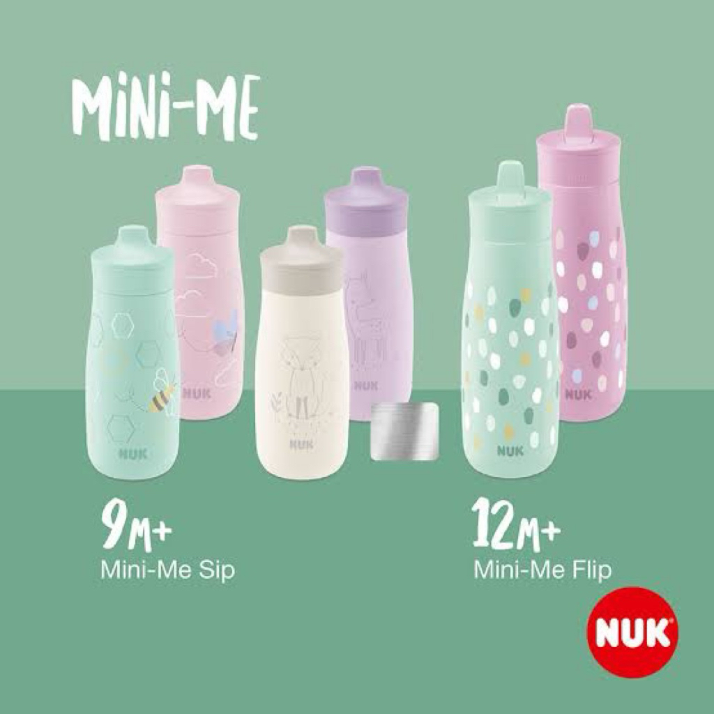 NUK Mini-Me Toddler Cup l Sip & Flip Cups | 9-12+ Months | 300 ml & 500 ml