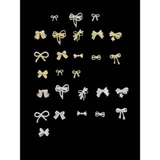 [ถุงละ 10 ชิ้น][ร้านไทย] โบว์เงิน โบว์ทอง โบว์สำหรับตกแต่งเล…