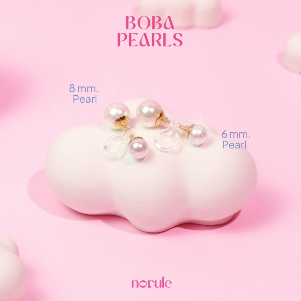 norule - Boba Pearls (clip-on earrings)