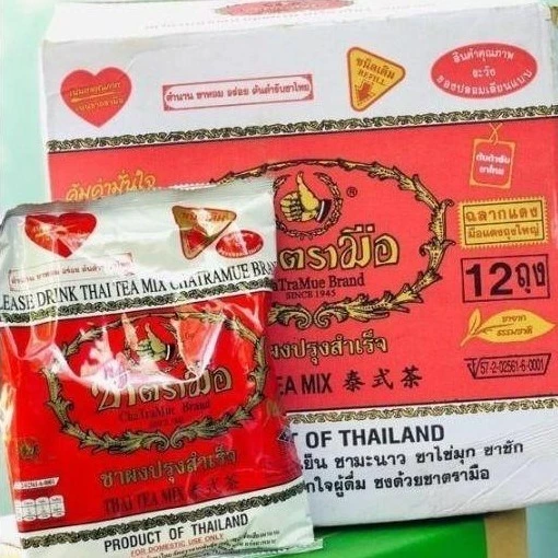 ชาแดง ชาตรามือ ขนาด 400 กรัม 1ลัง 12 ถุง ยกลัง