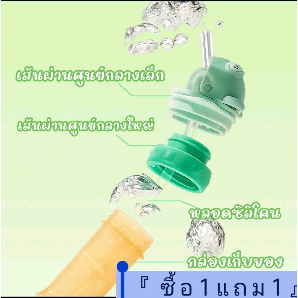 ซื้อ1แถม1ฝาถ้วยน้ำเด็ก แบบพกพา และสะดวก ฝาปิด สำหรับทารก เหมาะสำหรับ เด็กที่ต้องการทำให้ตัวเองดื่ม รุ่น:Q3
