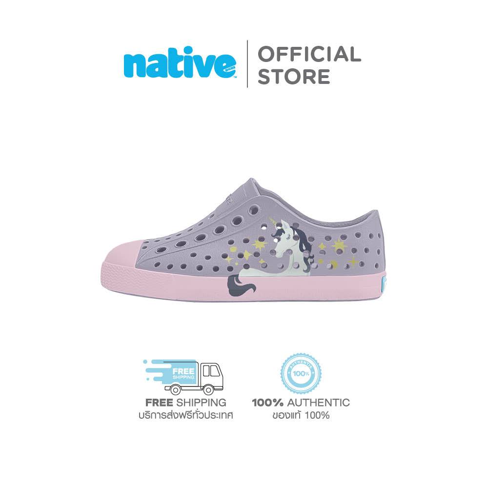 Native รองเท้ากันน้ำเด็กเล็ก EVA รุ่น Jefferson Block Future Purple/ Barely Pink/ Unicorn Block