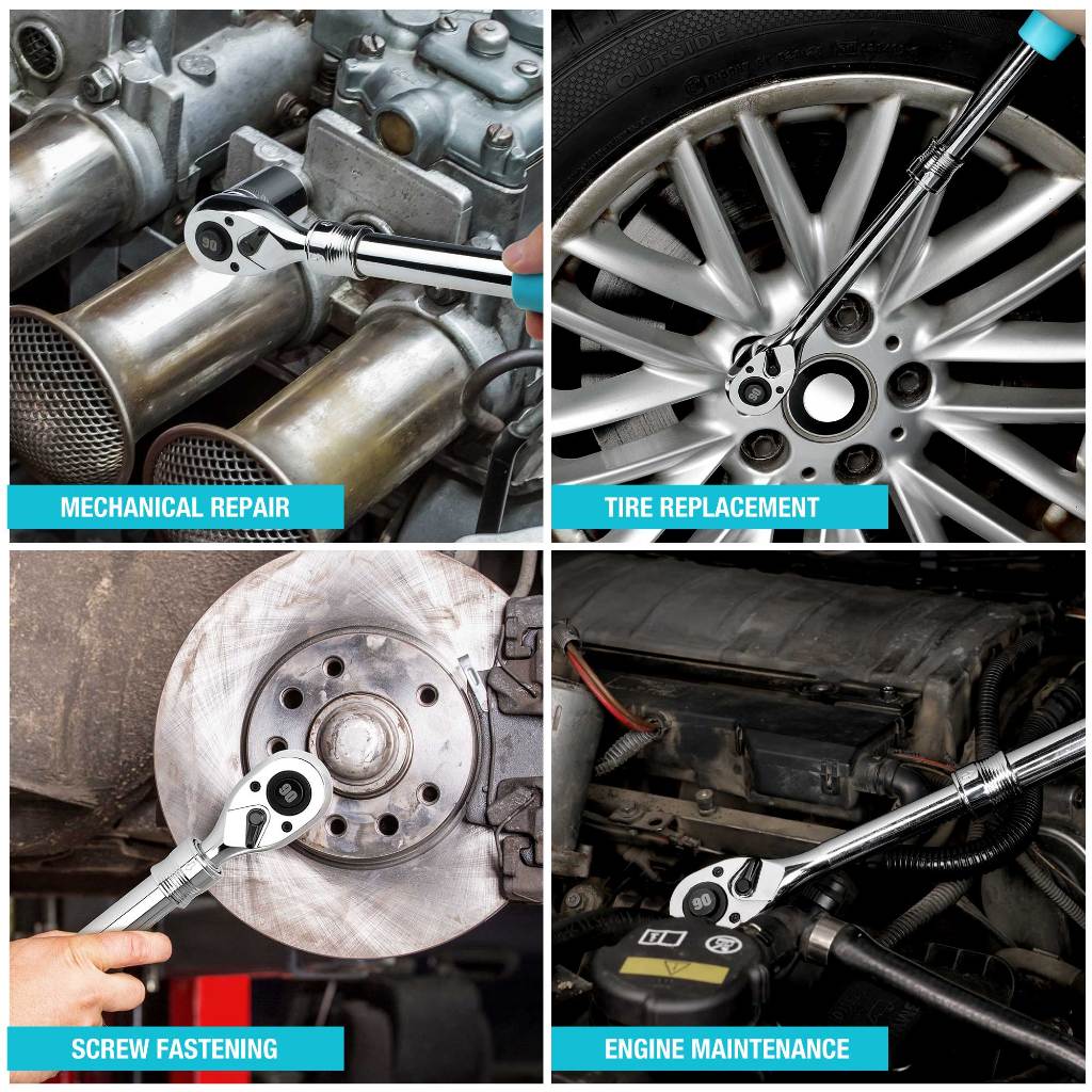 [พร้อมส่งจากไทย] Duratech รุ่น DT401018 ด้ามฟรีปรับยืดได้ ขนาด 1/2 นิ้ว Extendable 1/2 Dr. Ratcheting Handle - รูปที่ 4