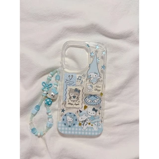 สไตล์สูงระดับ ขายดีบนเว็บไซต์เกาหลี คิตตี้สีฟ้า for iPhone เคสไอโฟน 11 12 13 14 15 16 PLUS PRO MAX X XS MAX XR 7/8PLUS แ