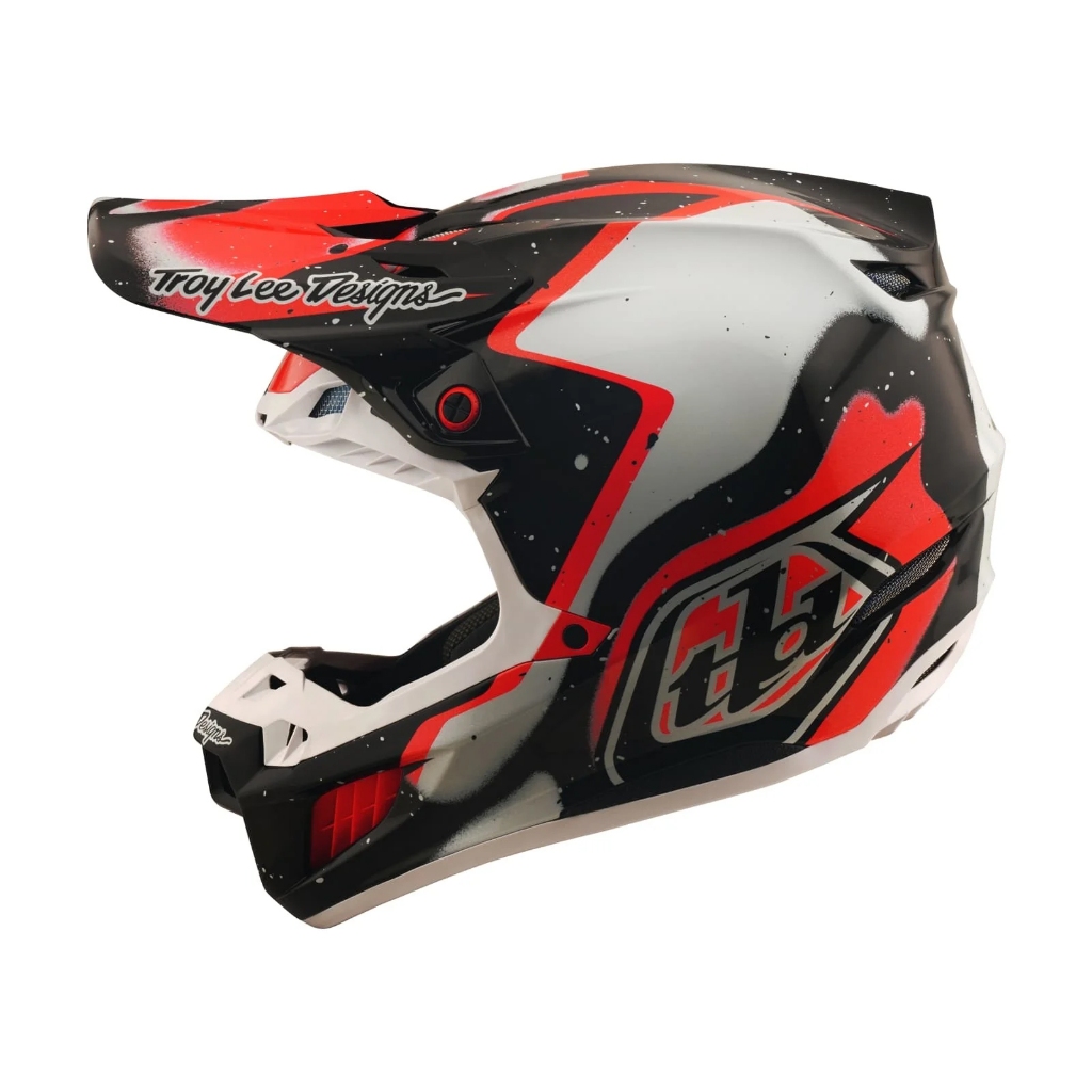 หมวกกันน็อค 2025 Troy Lee Designs SE5 Carbon Helmet Membrane Black / Red