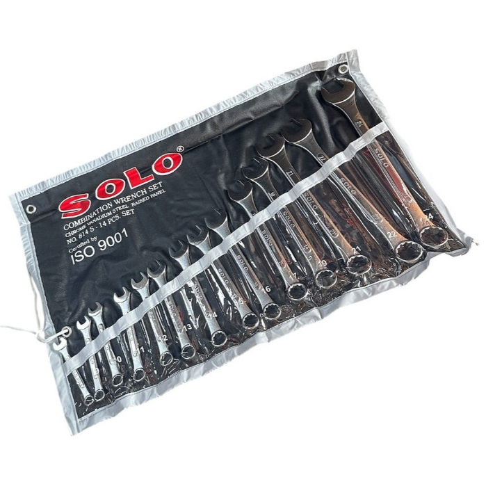 SOLO ชุดประแจแหวนข้างปากตายข้างทรงญี่ปุ่น CR-V SOLO รุ่น NO.814S-14 ตัวชุด
