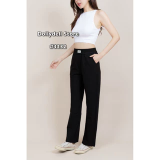 3232 กางเกง DollัDell ทรงขาตรง สีดำ