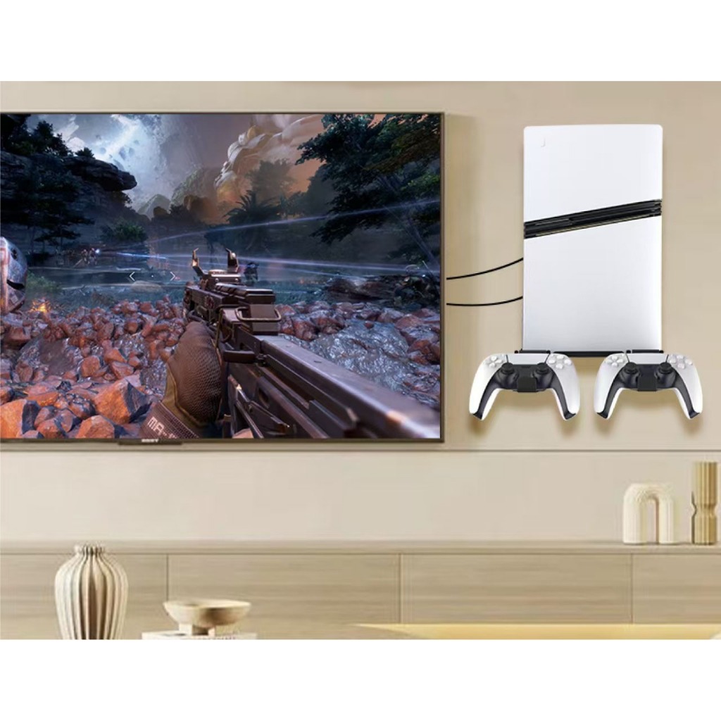 PS5 pro/PS5 slim  ที่ยึดผนัง และขาตั้งติดผนังสำหรับคอนโซล PS5 (วัสดุเป็นเหล็ก)