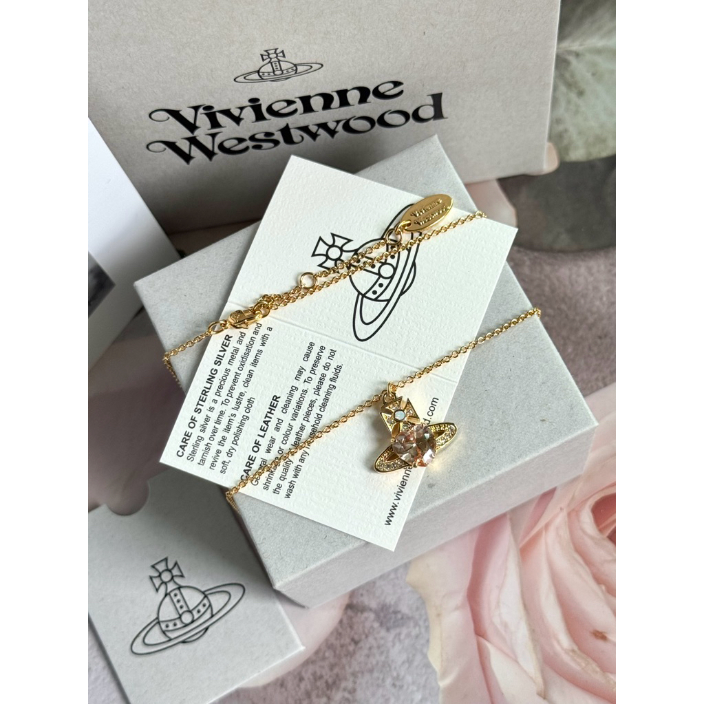 (มีโค้ดลด20% สูงสุด 2,000.-) พร้อมส่ง   สร้อยคอ Vivienne Westwood Ariella Crystal Orb Pendant ของแท้ ราคา ถูกที่สุด ดีลบีเคเค แกลเลอรีภาพที่ 4