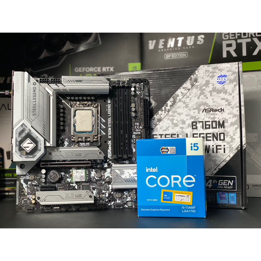 🌟✅ชุดเซ็ต i5-13400F+Asrock B760M STEEL LEGEND WiFi DDR5 มือสองประกันยาว⚡️