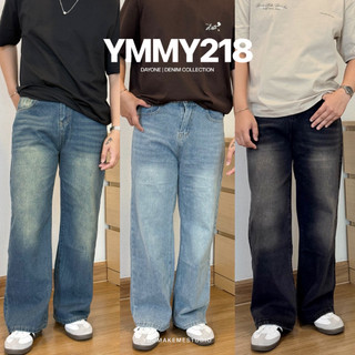 #YMMY218 กางเกงยีนส์ผู้ชาย ทรงกระบอกกลาง ด้านหลังเป็นเอวยางยืดใส่สบาย มี 3 สี | youmakemestudio