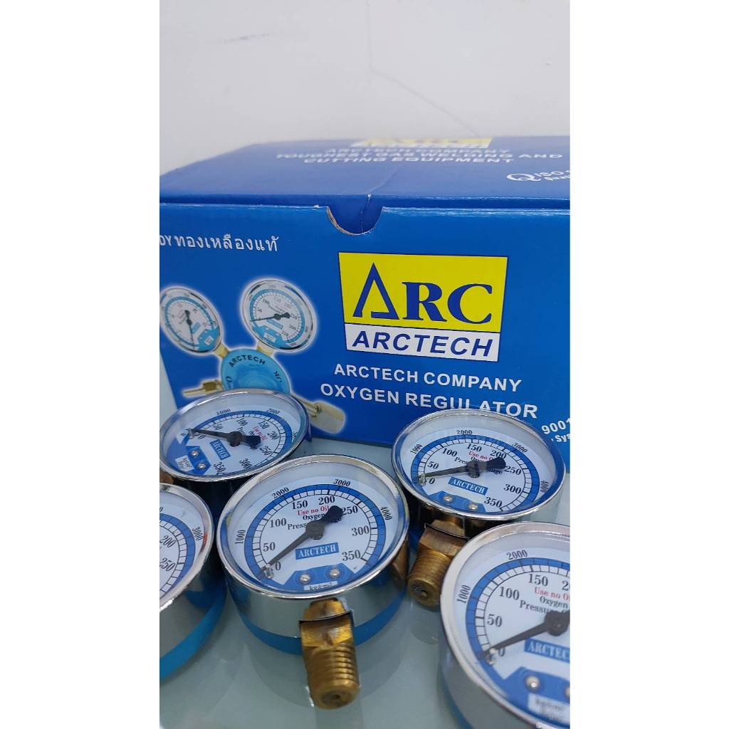 อะไหล่เกจ์ลม ARCTECH ขาเข้า หน้าปัดเกจ์วัดแรงดัน ขนาดใหญ่แรงดันขาเข้า 250 Bar