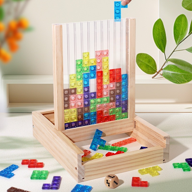 บล็อกต่อกระดาน Tetris ตัวต่อแนวตั้ง