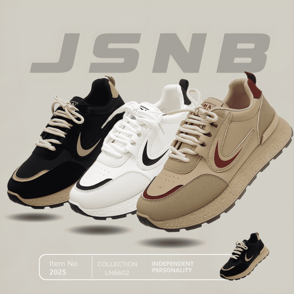 JSNB สินค้าใหม่! รองเท้าผ้าใบ ทรงสปอร์ต พร้อมส่งฟรี รองเท้ากีฬา ผ้าใบลำลอง ใส่วิ่งได้ พื้นหนานุ่ม น้