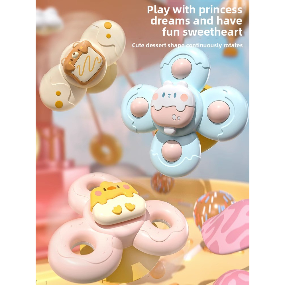 Baby spinning fun high chair suction cup toy, 0-1 year old, dining table for babies over 6 months an