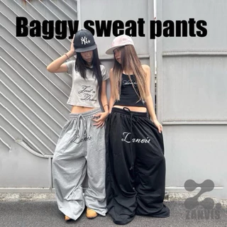 (Zanvis )Baggy sweatpants กางเกงขายาวผ้าวอร์มยืด S-2XLใส่ได้