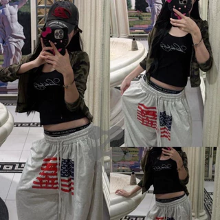(Zanvis )Baggy sweatpants กางเกงขายาวผ้าวอร์มยืด S-2XLใส่ได้