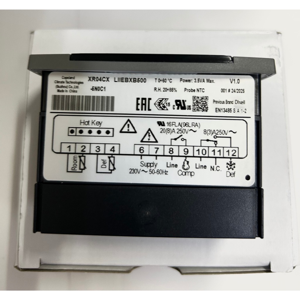 ดิจิตอลตู้แช่ Dixell XR04CX  ของแท้ 100% พร้อมหน้ากาก เครื่องควบคุมอุณหภูมิ, เทอร์โมสตัส อะไหล่ตู้เย