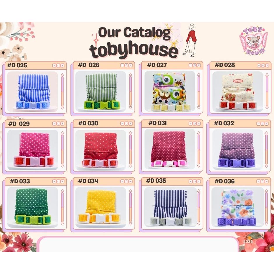 Tobyhouse แพมเพิดลายลิงจิ๋ว มาโมเสต/บุชเบบี้ นุ่มสบาย ใส่นอน ใส่เล่น ระบายอากาศ (รหัส D025-048)
