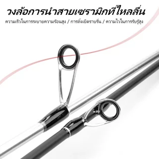 เบ็ดตกปลา ออกแบบ UL รับน้ำหนักได้ 8 กิโลกรัม เหมาะสำหรับหลายแหล่งน้ำ ด้ามไม้สีแดงดำ เบ็ดตกปลาทำจากวัสดุคาร์บอนไฟเบอร์