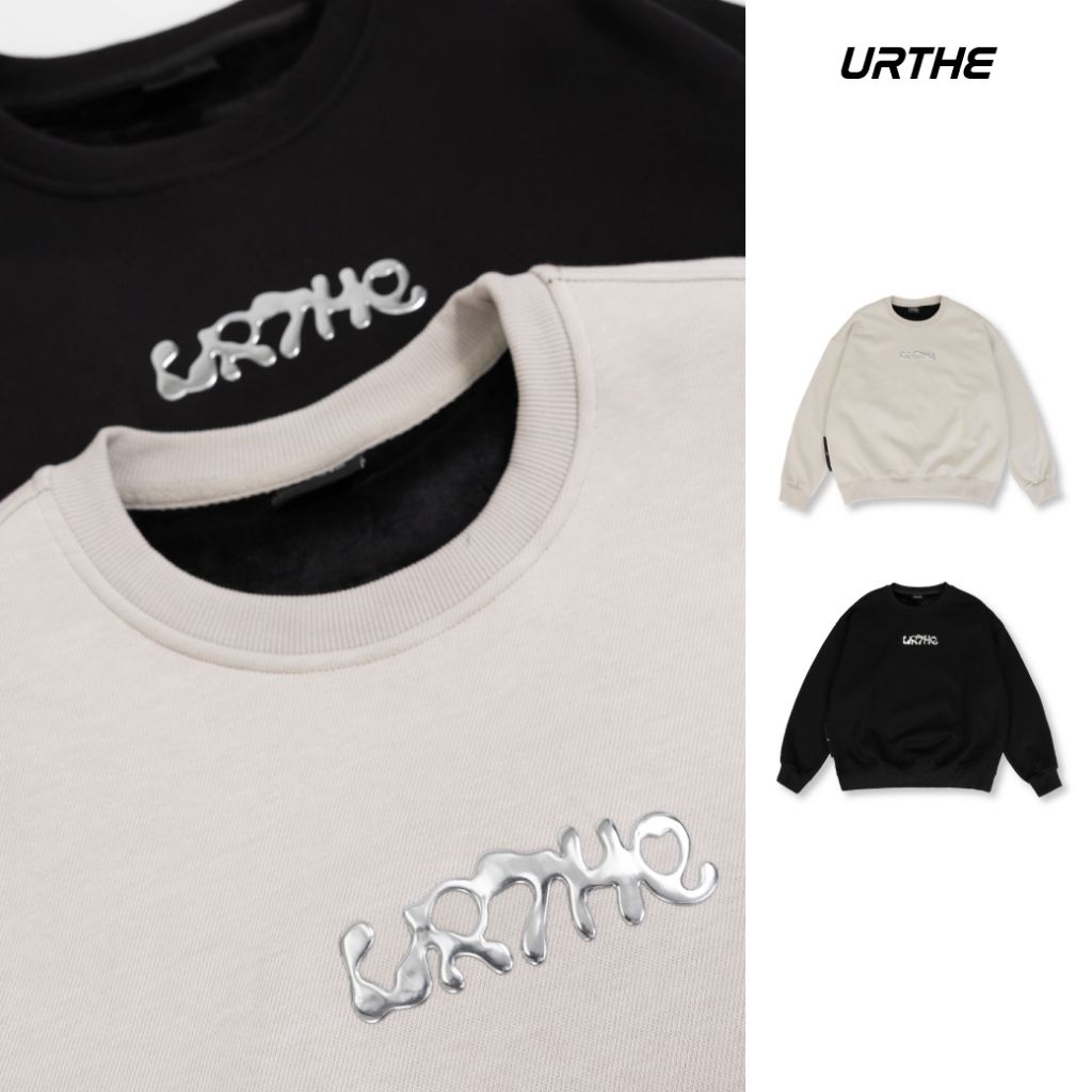 URTHE -  เสื้อสเวตเตอร์ เเขนยาว Oversize รุ่น PAEONIANS SWEATSHIRT