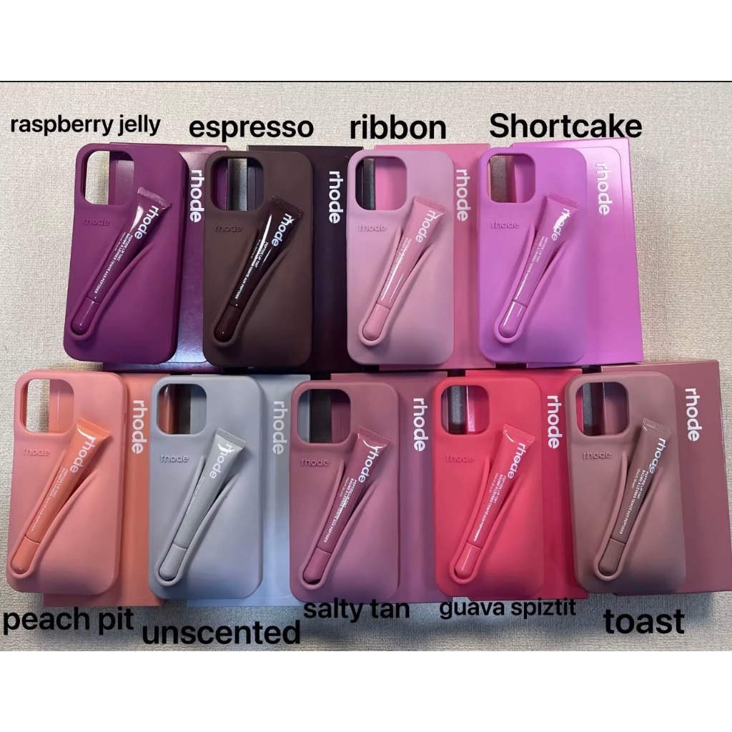 Rhode เคสโทรศัพท์พร้อมลิปกลอส มีให้เลือกทั้งหมด 9 สี มีของพร้อมส่งจากไทยทุกชิ้น ไม่ต้องพรีออเดอร์