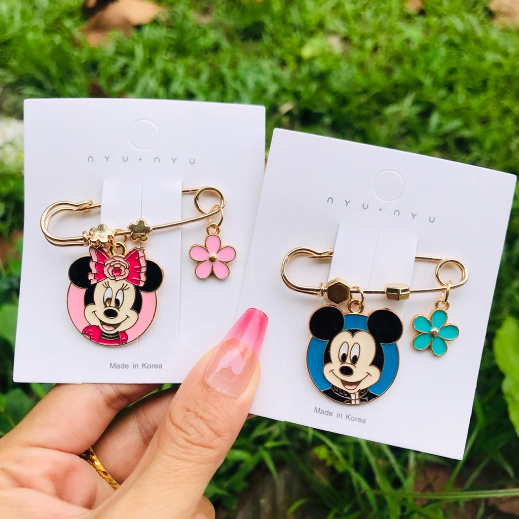💜B50A เข็มกลัด ขนาด 4.8 ซม. ติดเสื้อผ้า กระเป๋า ผ้าคลุม ฮิญาบ ปรับเอวกางเกง สัญลักษณ์คนท้อง พร้อมส่ง