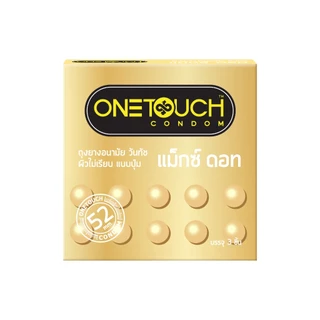 Onetouch ถุงยางอนามัย ขนาด 52 mm. รุ่น แม็กซ์ดอท 3 ชิ้น x 3