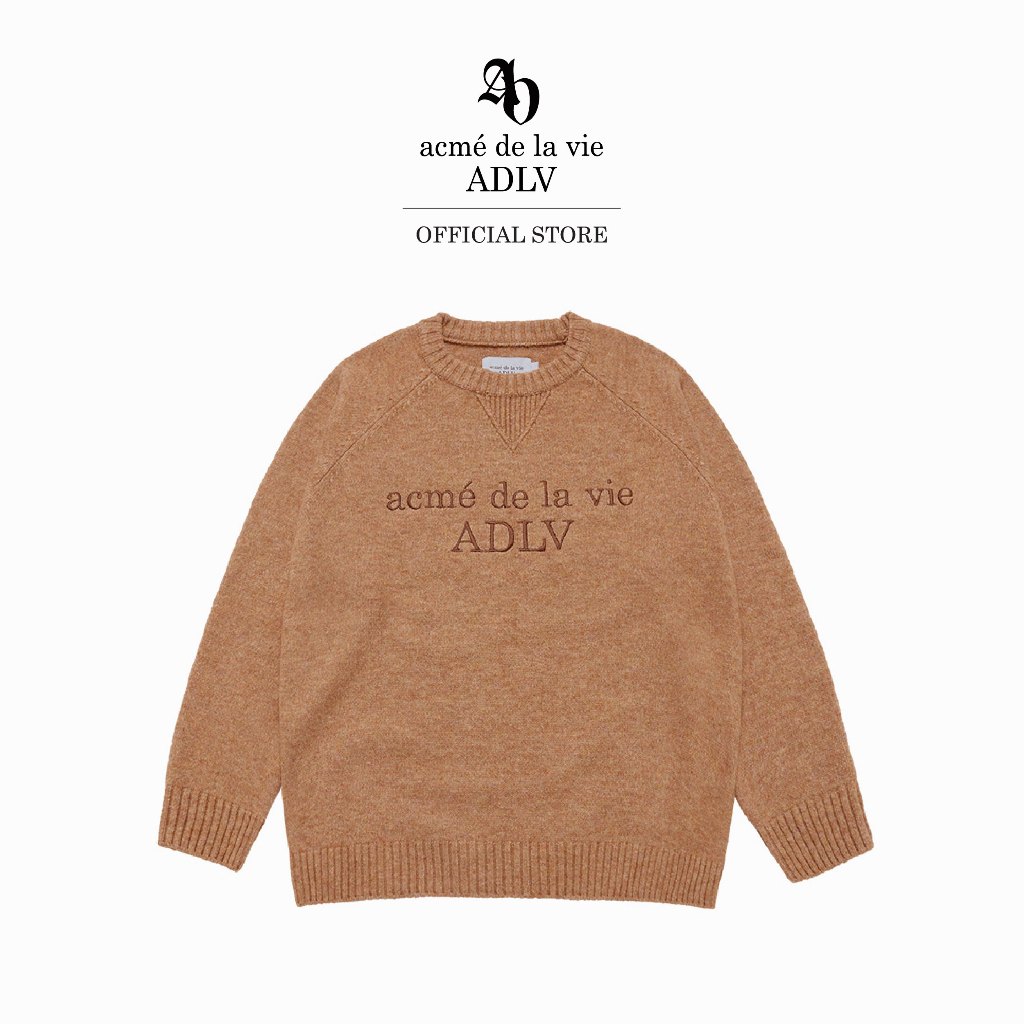 ADLV [acme de la vie] เสื้อแขนยาว รุ่น Basic Logo Knit Orange (50012SBSSWU_F5ORXX)